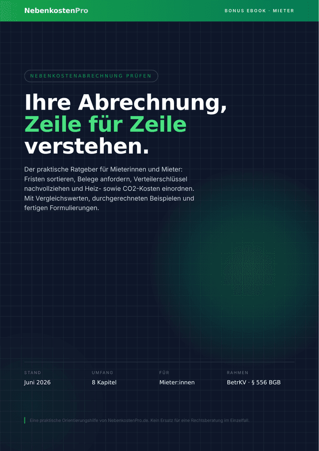 Nebenkostenabrechnung prüfen Cover