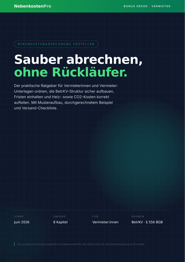 Nebenkostenabrechnung erstellen Cover